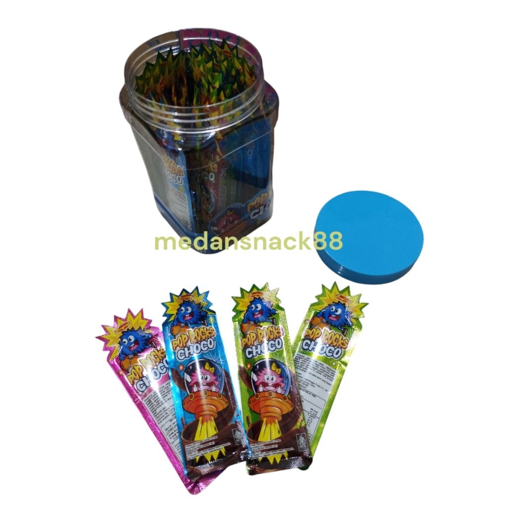 

Pasta Cokelat dengan butiran permen POP ROCKS CHOCO (ISI 30 PCS)