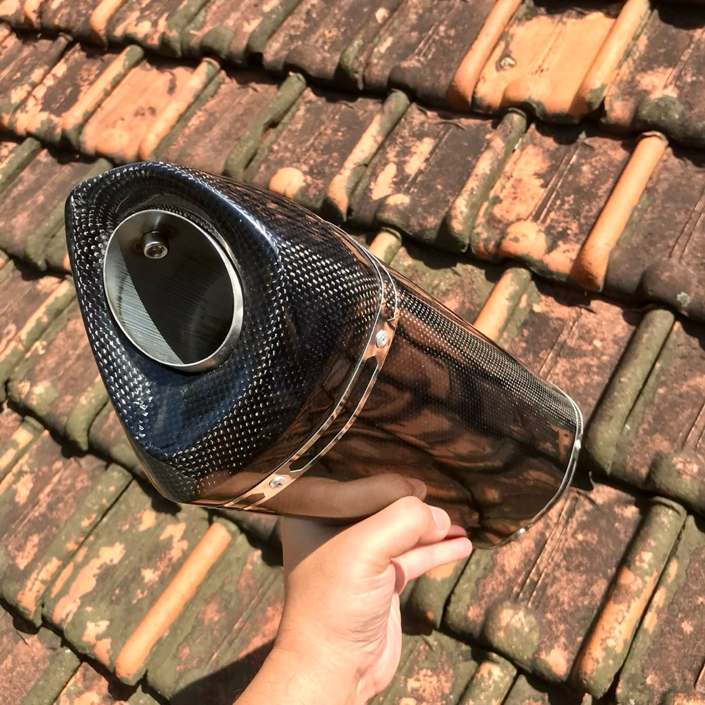 KNALPOT UNKNOWN PRODUCT DELTA CARBON FULL SYSTEM NINJA250Fi OLD DAN NEW