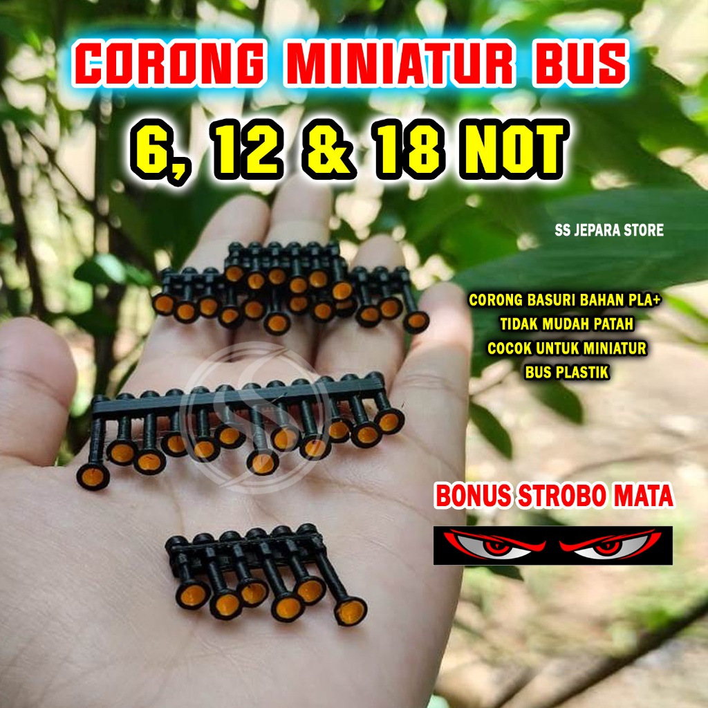 Miniatur corong Basuri 6 Not, 12 Not & 18 Not / Corong miniatur bus / Miniatur Corong Bus Basuri Not