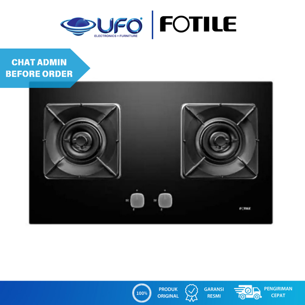 FOTILE KOMPOR GAS TANAM BUILT IN 2 TUNGKU GHG78207