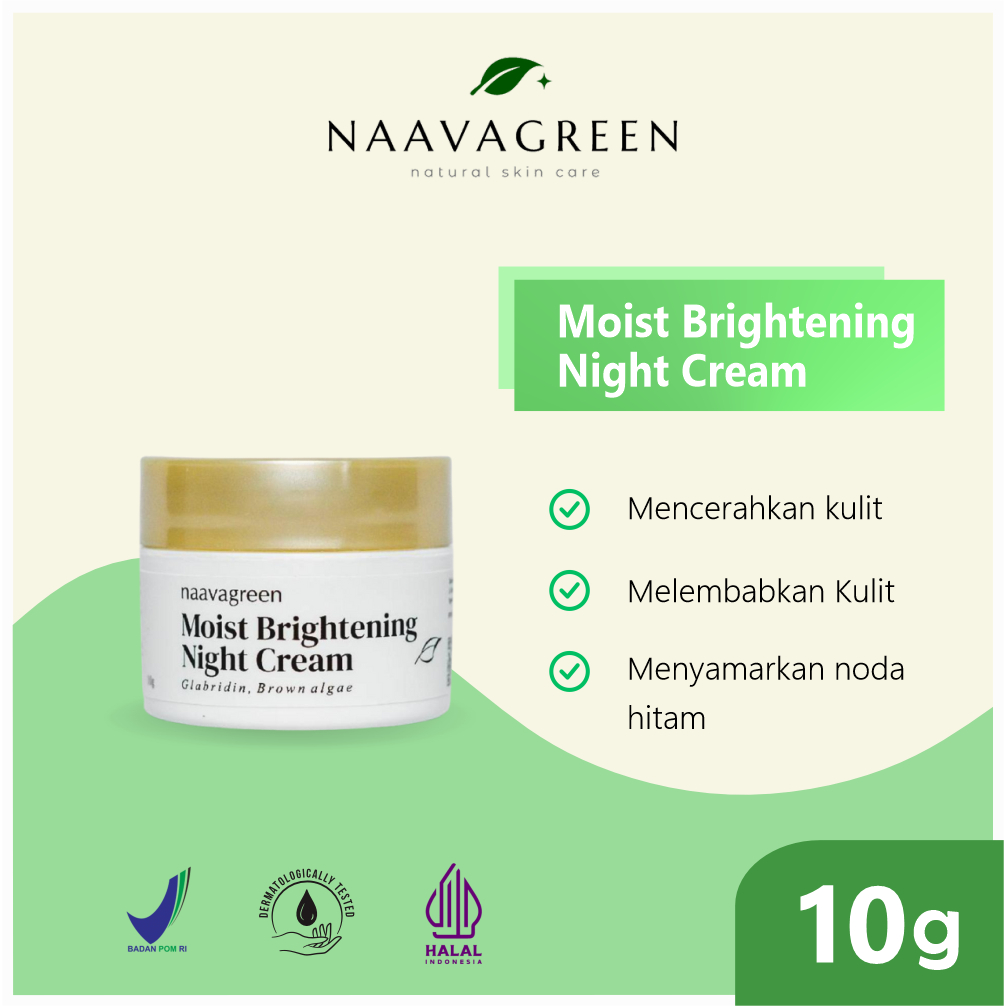 100% ORIGINAL NAAVAGREEN- KRIM MALAM PENCERAH -BRIGHTNIGHT CREAM
