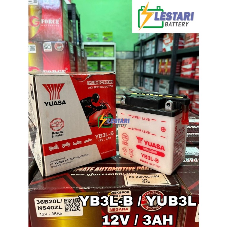 Aki Basah Motor YUASA YB3L-B