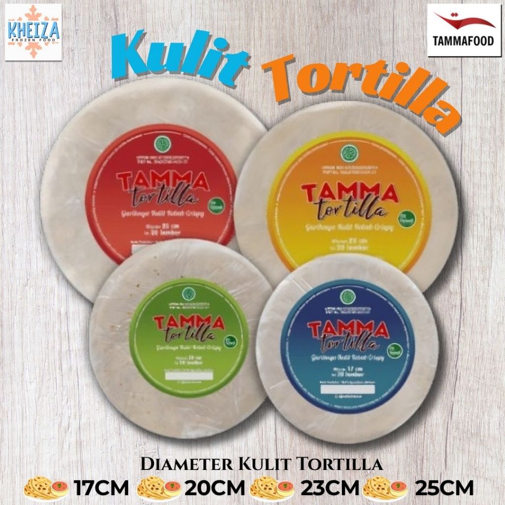 

TAMMA Tortilla Kulit Kebab 17cm 20cm 23cm 25cm isi 20lembar - Kheiza Frozen