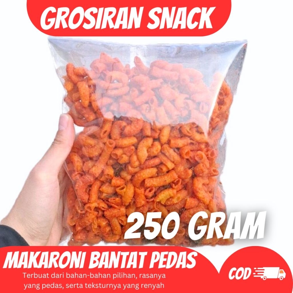 

250 GRAM Makaroni Bantat Pedas Balado (puspita)