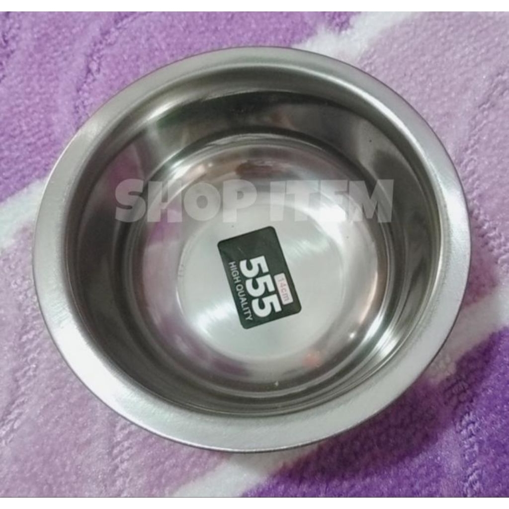 Mangkok Stainless 555 Baskom 14 Cm /Kobokan Stainless 14cm