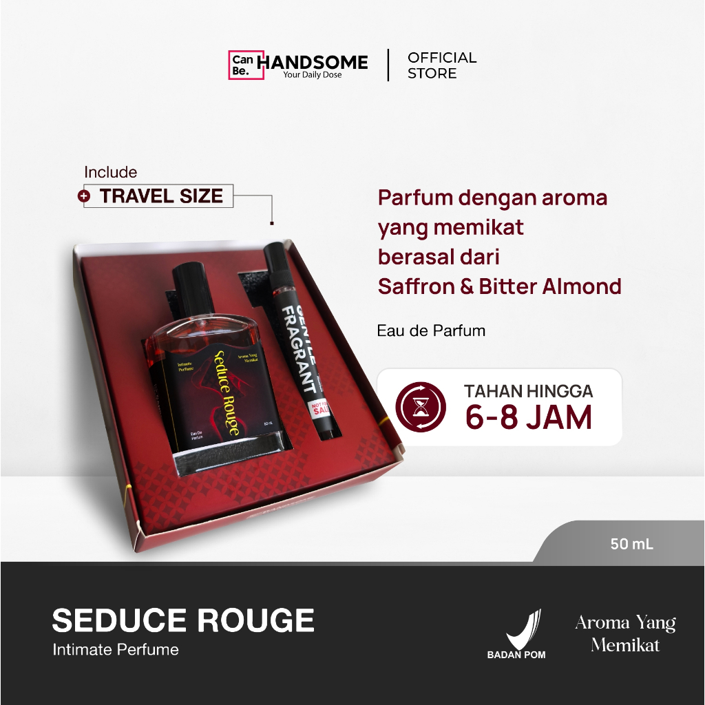 Canbe Handsome - Seduce Rouge Parfume [50ml] | Seduce Only (1 parfum dan tanpa box)