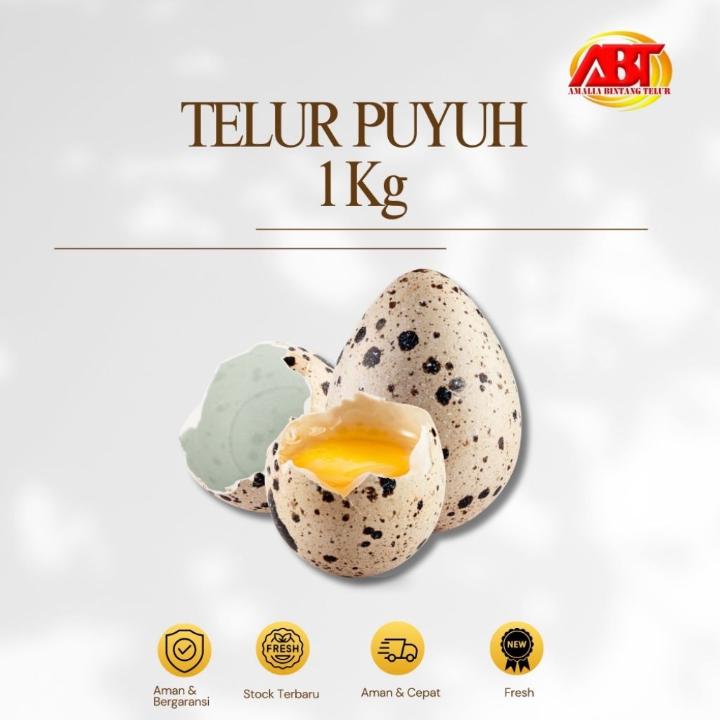

ABT - Telur Puyuh Segar 1 kg Lezat dan Bergizi (FRESH-AMAN-BERGARANSI)