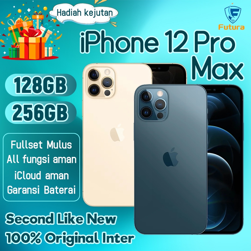 iPhone 12 Pro Max 128GB 256GB Second fullset IMEI Terdaftar Bekas Original 100% Apple iP 12promax