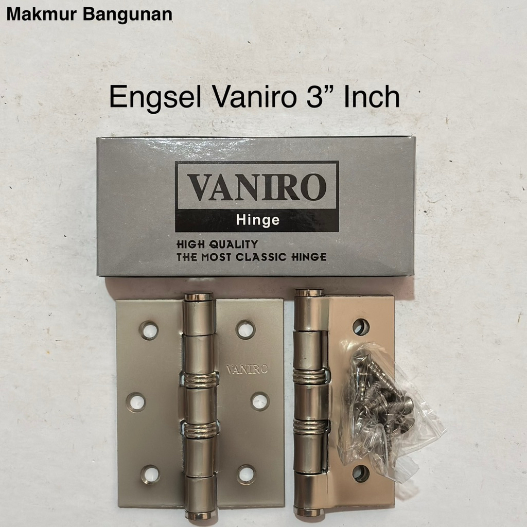 Engsel Vaniro Tebal 3” Inch | 1 Set Engsel Pintu Jendela Vaniro | Zinc Besi Tebal | Aksesoris pintu 