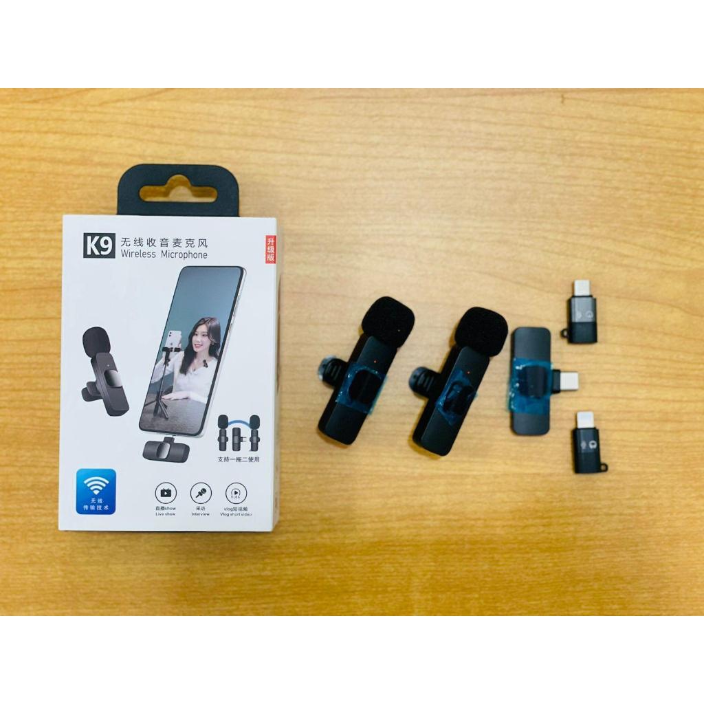 [ Smart ]  Mic Youtuber K9 3in1 Dual Mic / mic kecil untuk digantung di kerah baju