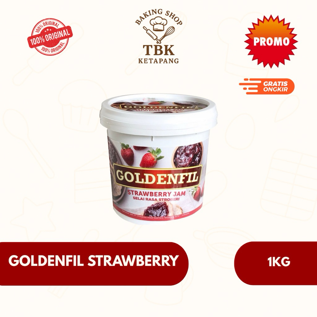 

Goldenfil Strawberry Jam Selai Stroberi 1KG