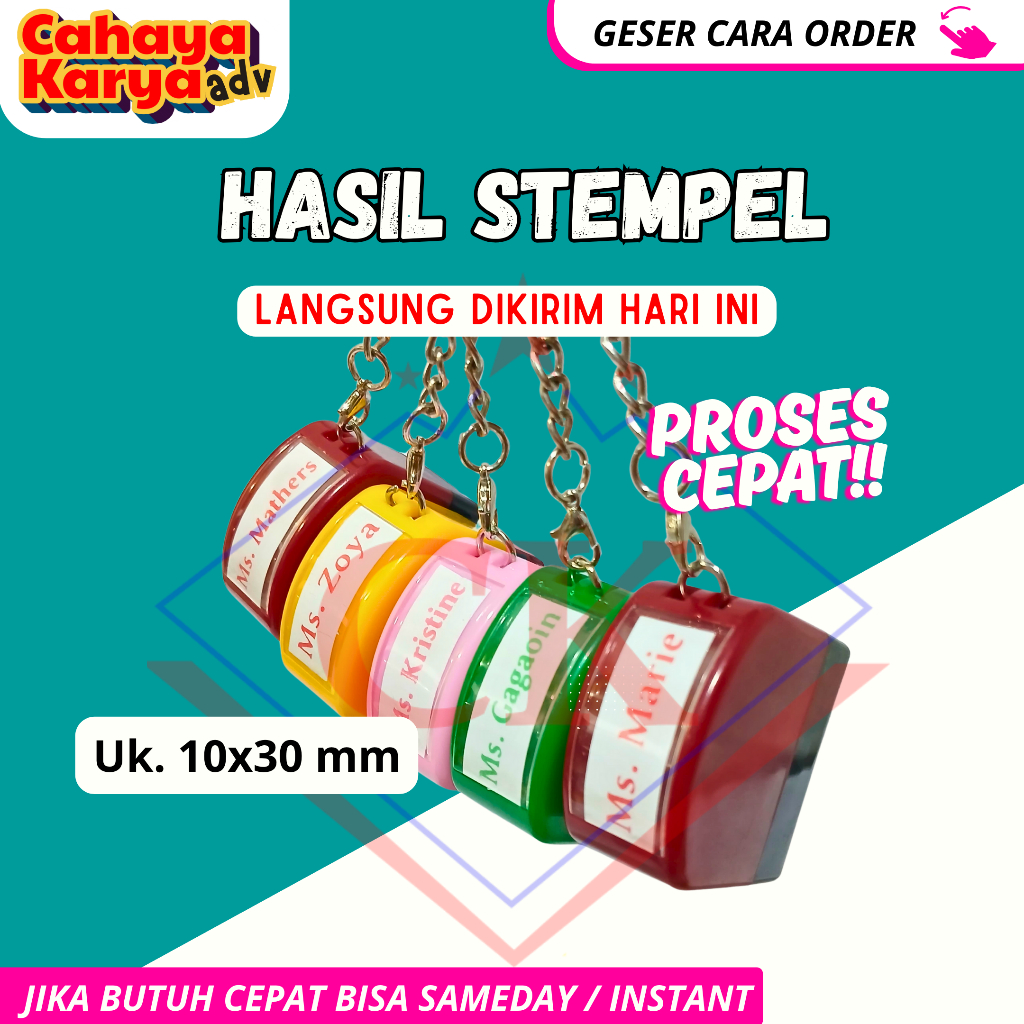 

Stempel Ganci Bisa Custom - Stempel Nip - Stempel Toko - Stempel Perusahaan