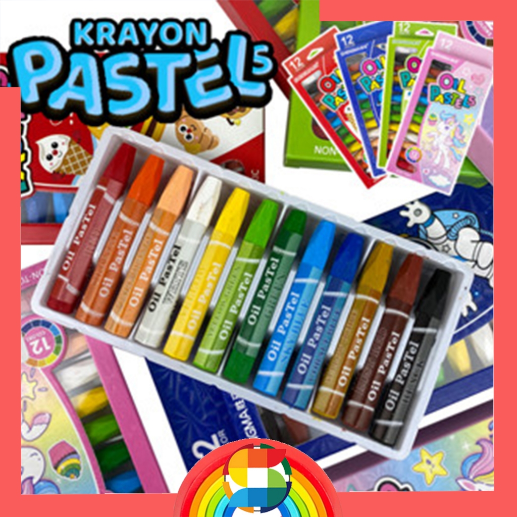 

Crayon Anak Mewarnai Isi 12PCS Krayon Anak Oils Pastels Animasi 660912