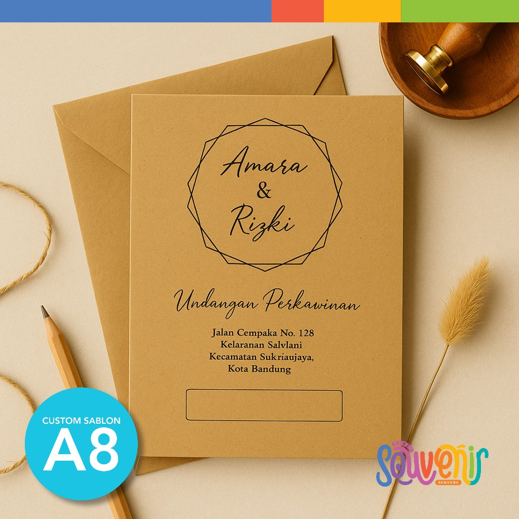 

Custom Sablon Amplop A8 Amplop Vintage Kraft 150 gr Free Design | Uk. 6x8 cm