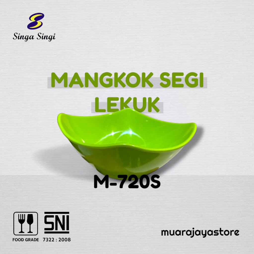 Singa Singi MelamineWare | Mangkuk Segi Lekuk