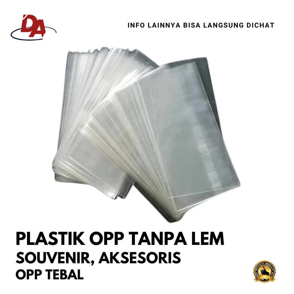 Plastik OPP TANPA LEM - OPP TEBAL - Plastik Souvernir - Plastik Kaca