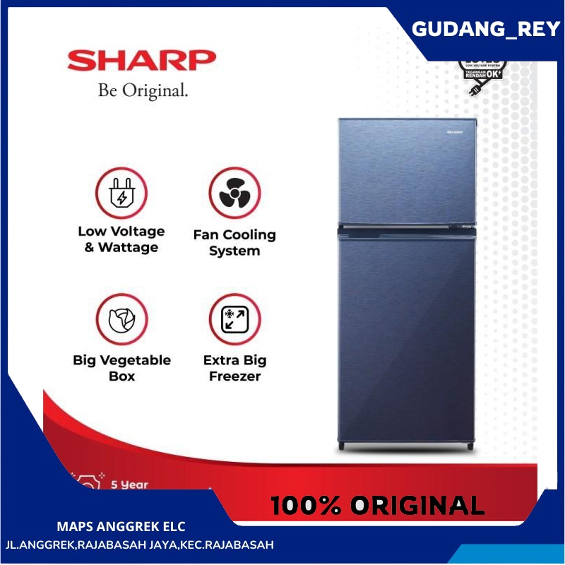 KULKAS SHARP 2 PINTU SJ-195MD-SG/SR