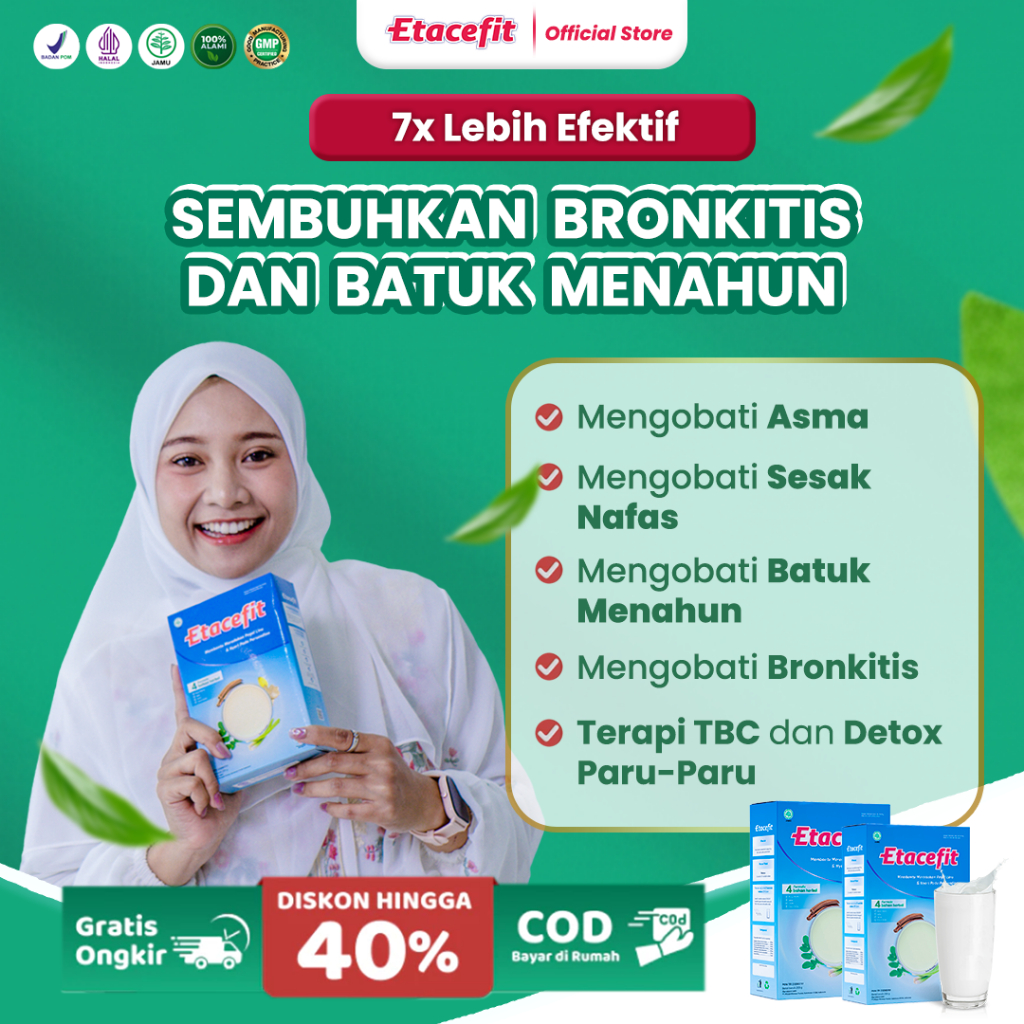 

ETACEFIT - Obat Batuk Menahun Kering Berdahak - Susu Kambing Etawa Asli 100% Original - Paket 2 Box