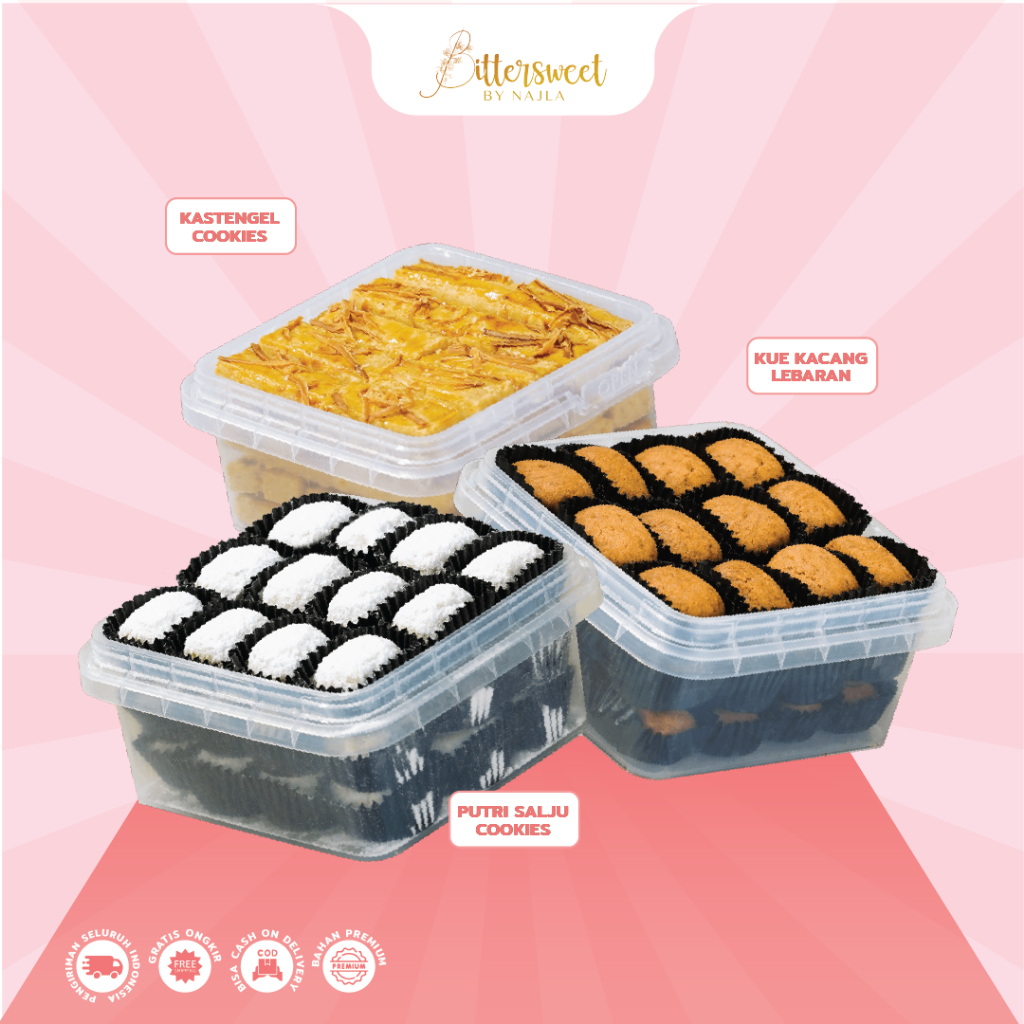 

Bundle 3 Cookies ( Kastangel + Putri Salju + Kue Kacang ) [ Best Price ]