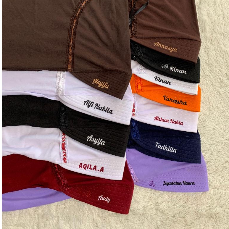 Kerudung Anak SD Perempuan Jilbab Sekolah Free Bordir Custom Nama