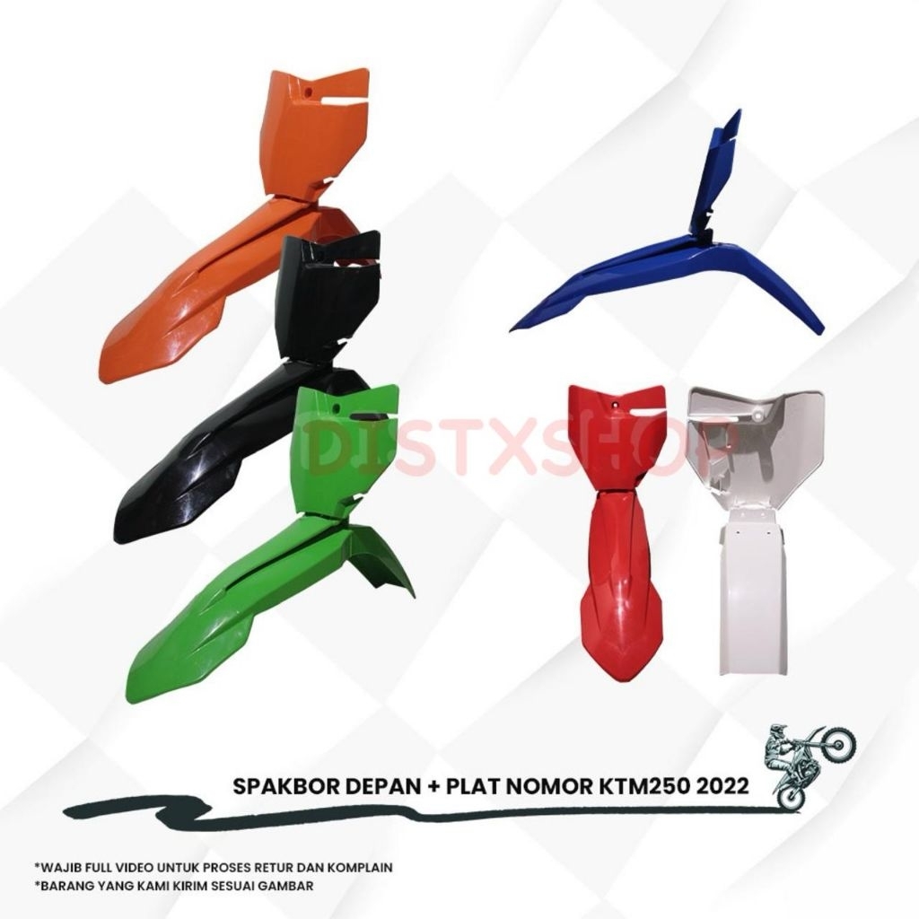 BODY SET KTM 250 2022 2ITEM PLAT NOMER SPAKBOR DEPAN NUMBER PLATE SLEBOR FRONT FENDER KTM 250 2022 T