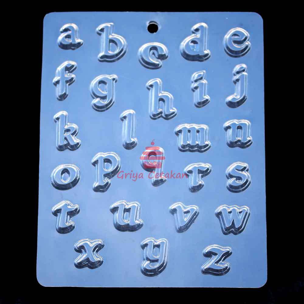 GC Cetakan Coklat Cokelat Praline Puding Jelly Huruf Latin Plastik Dekorasi Kue Cake Bolu