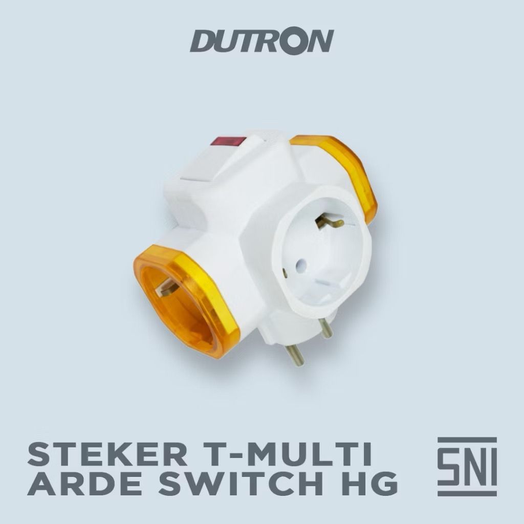 ORIGINAL STEKER T-ARDE + SAKELAR LAMPU DUTRON DV-STA-O1S-HG STEKER DUTRON SAKLAR CABANG DUTRON