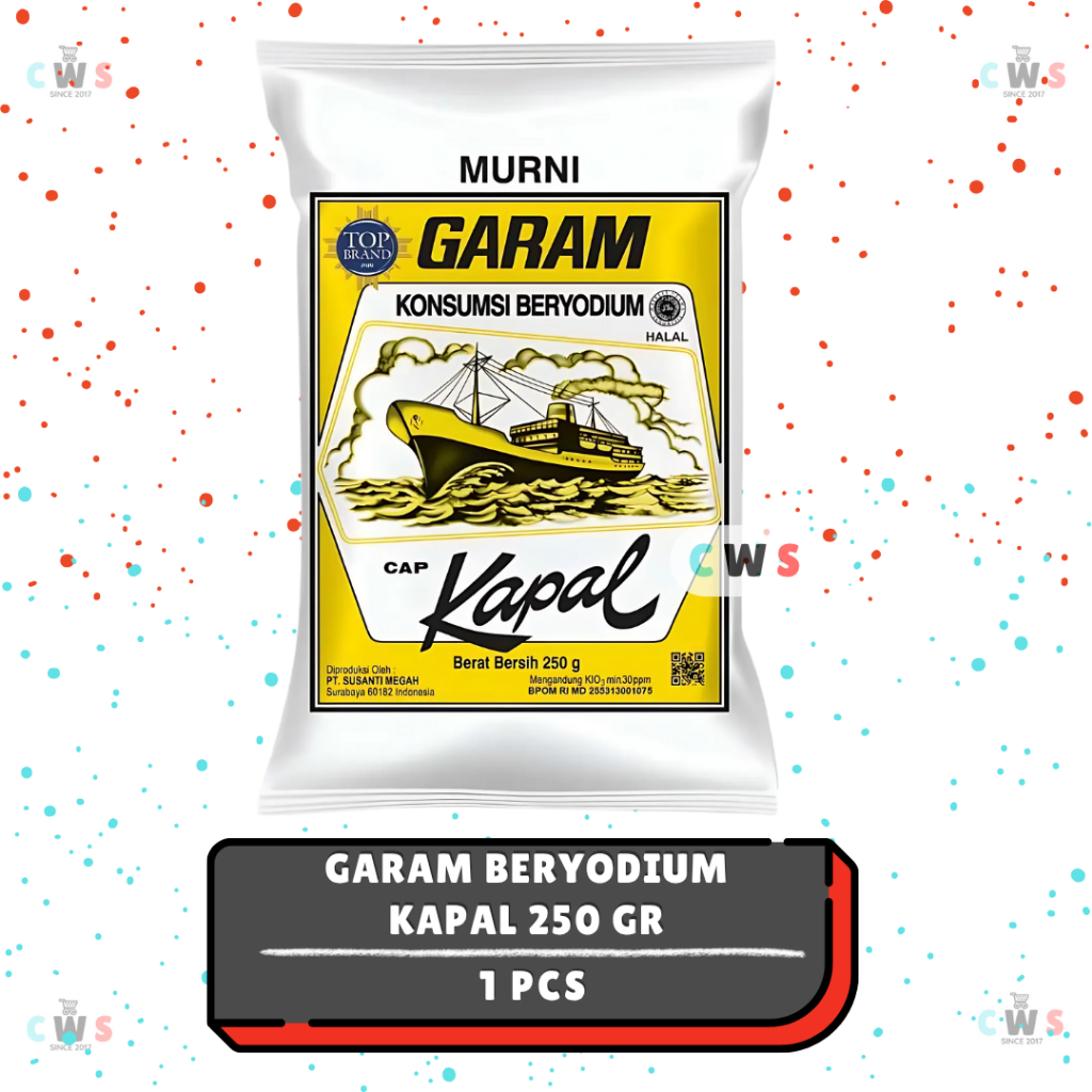 

KAPAL GARAM Murni Beryodium Asli 250 Gr - 1 Pcs
