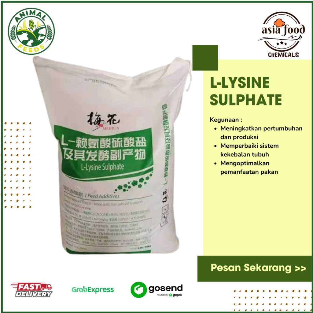 Asam Amino Lysine/ L-Lysine Sulphate/ Best Amino / Supplement Vitamin Hewan