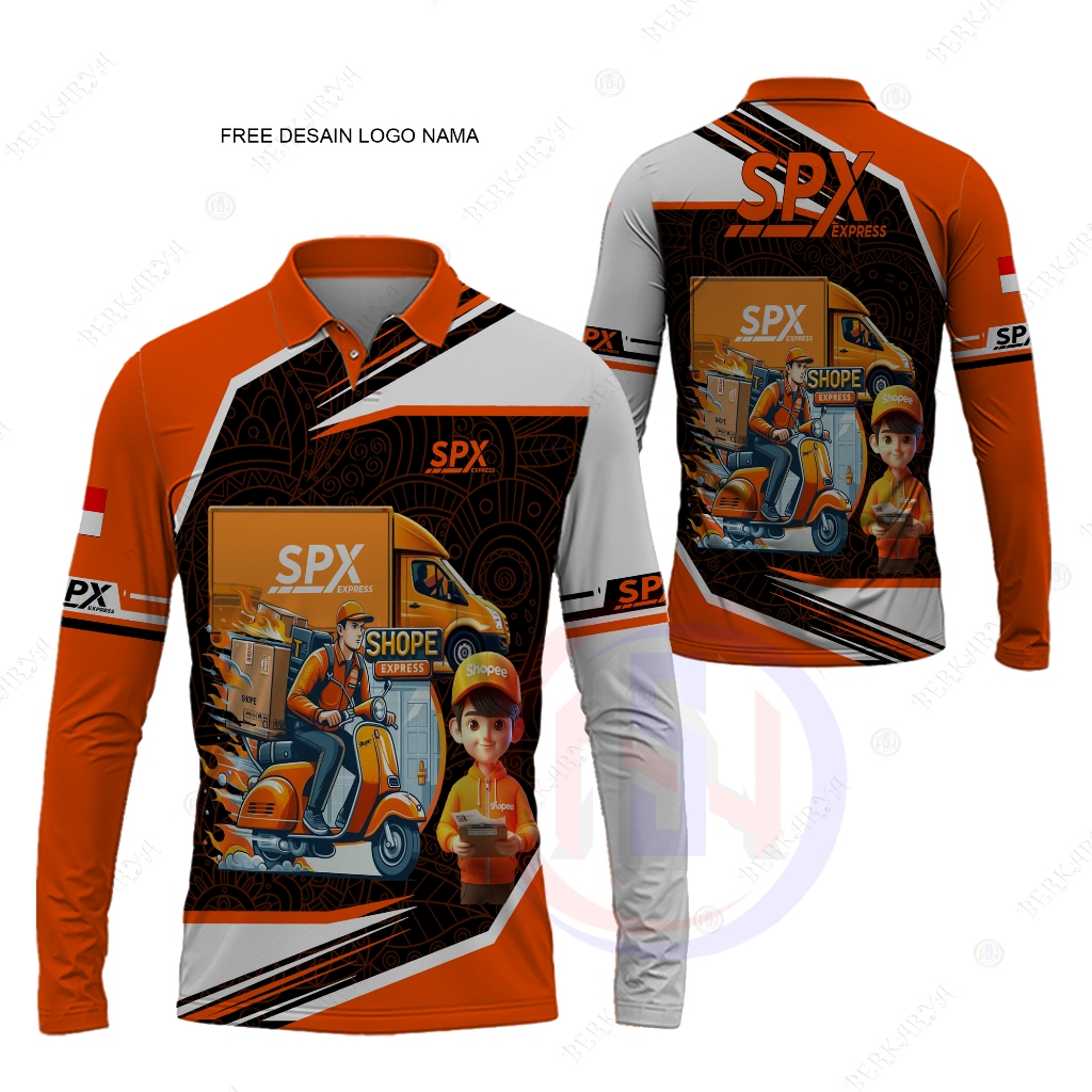 KAOS JERSEY POLO SPX EXPRESS || BAJU KURIR PAKET SHOPEE SPX EXPRESS || BAJU DRIVER