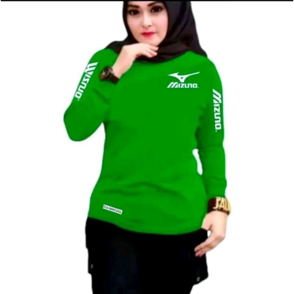 Kaos Olahraga Wanita muslimah lengan panjang dry fit Senam zumba fitness