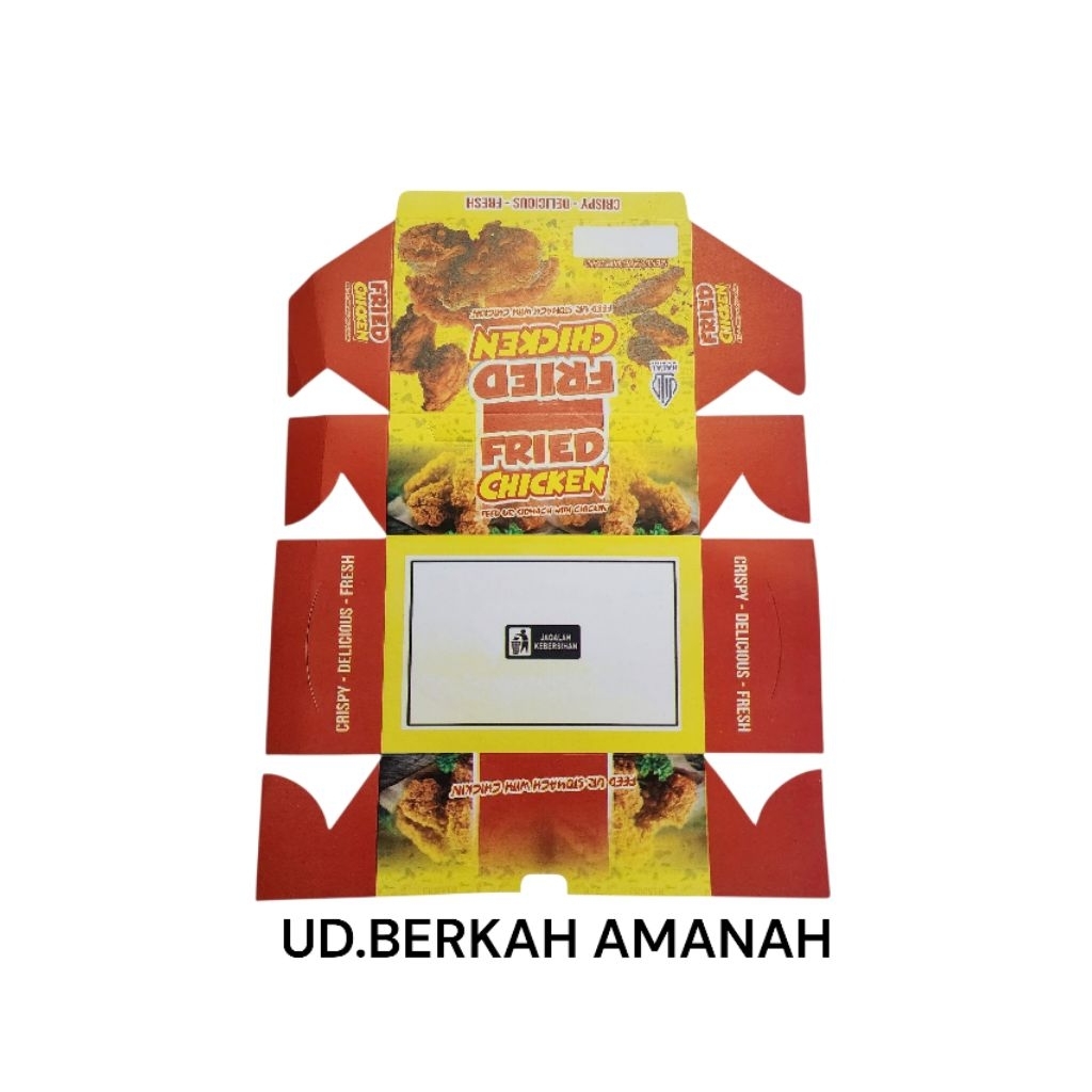 

KARDUS BOX FRIED CHICKEN/KEMASAN FRIED CHICKEN/KERTAS FRIED CHICKEN