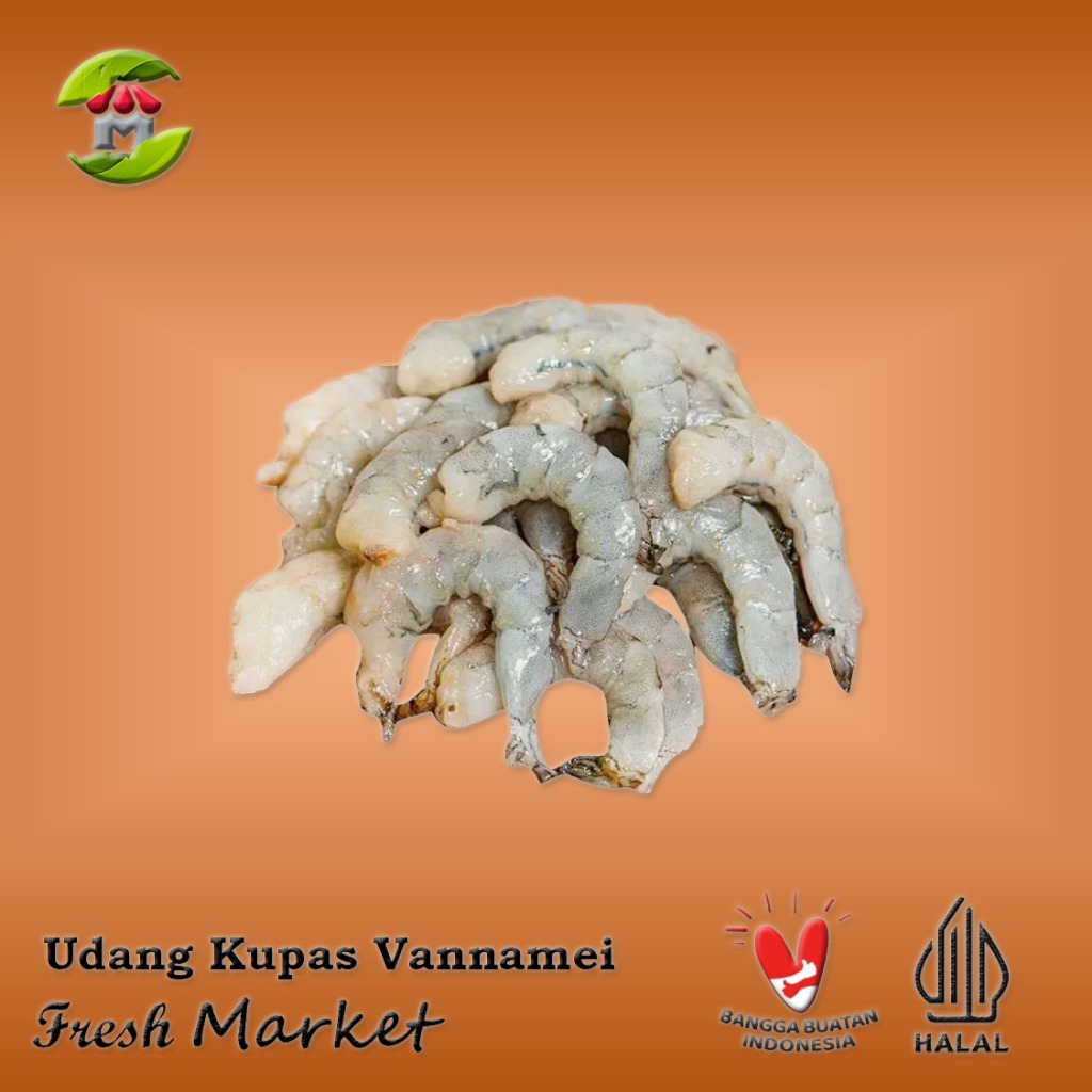 

[Bintaro] Udang Kupas Vannamei Frozen Glazing Pack 450gr - 480gr