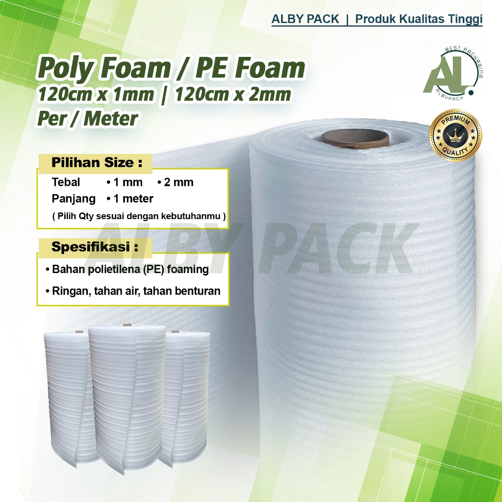 PE Foam Busa Sheet 1MM 2MM Busa / Busa Polyfoam Tebal Meteran