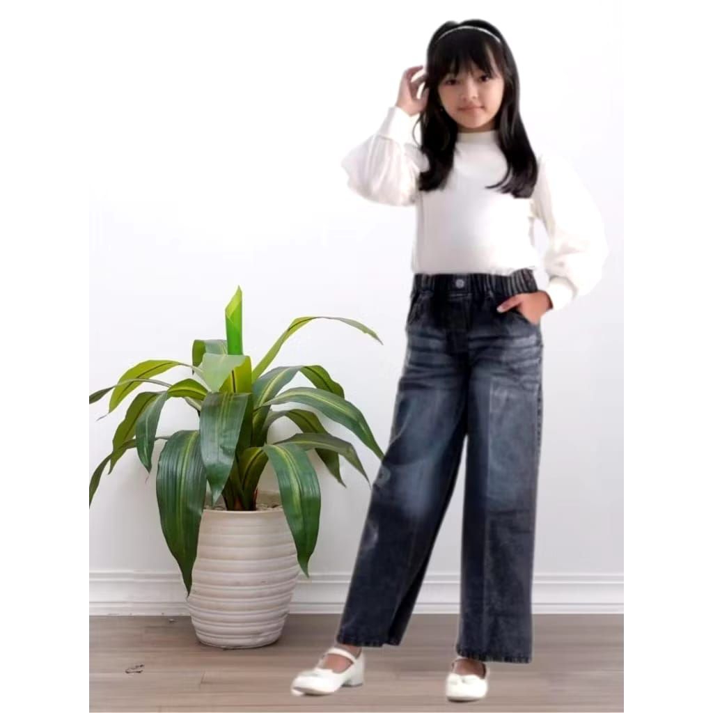 CELANA JEANS GOMBRONG KEKINIAN KULOT ANAK TANGGUNG BORDIL LOVE//CELANA JEANS ANAK TANGGUNG/KIDS DENI