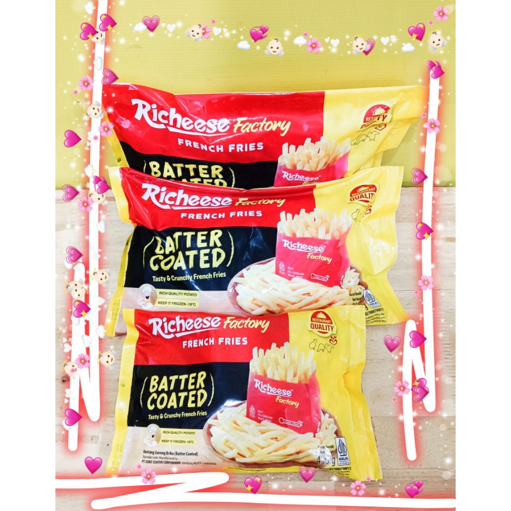 

FRENCH FRIES BATTER COATED RICHEESE FACTORY/KENTANG GORENG BATTER COATED