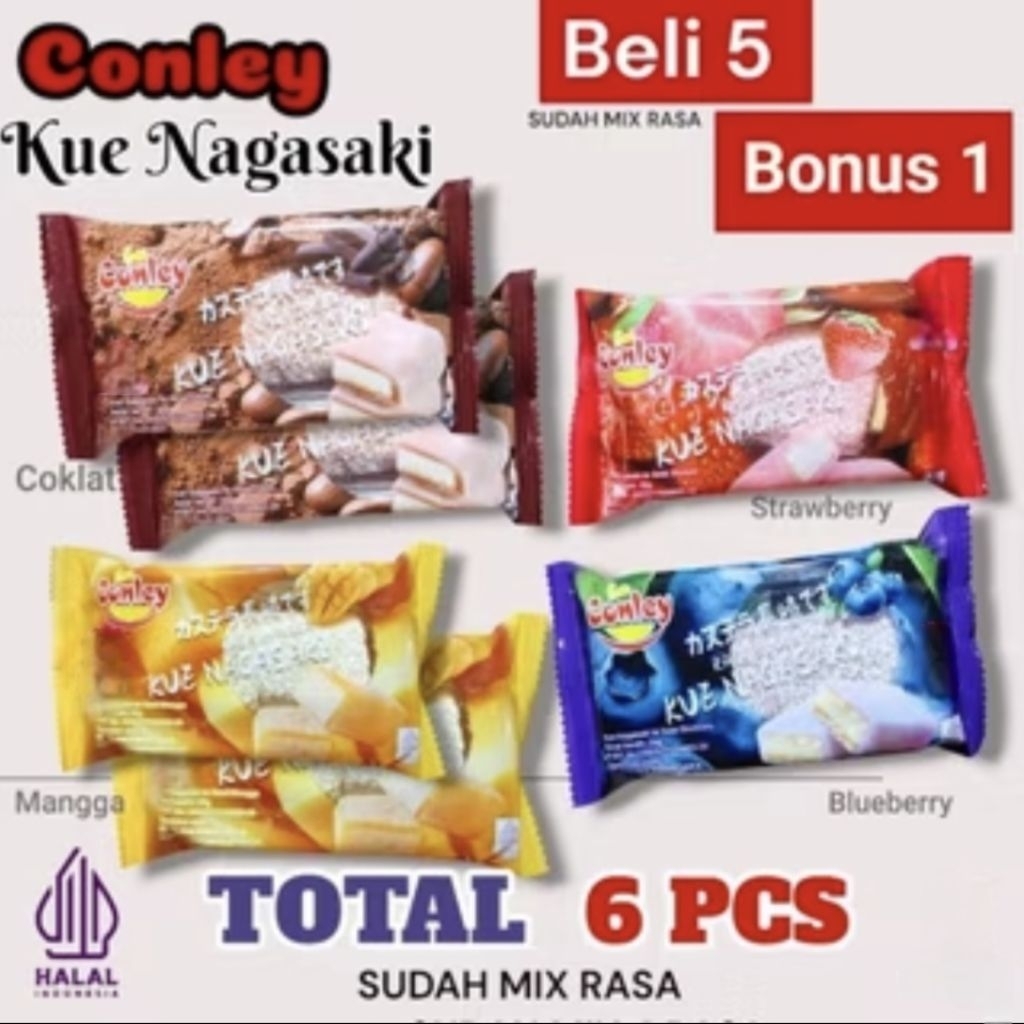 

(4 RASA)MOCHI NAGASAKI PAKET 6 BUNGKUS / MOCHI BOLU LEMBUT