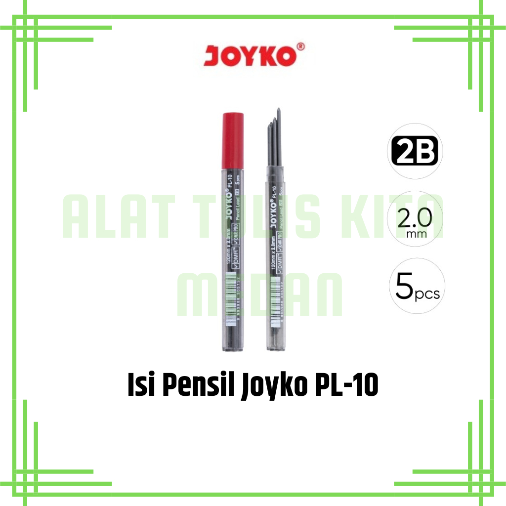 

(1 Pcs) Pencil Lead Joyko PL-10 2.0mm / Isi Refill / Isi Ulang Mekanik Pensil 2B 2.0mm Joyko PL-10