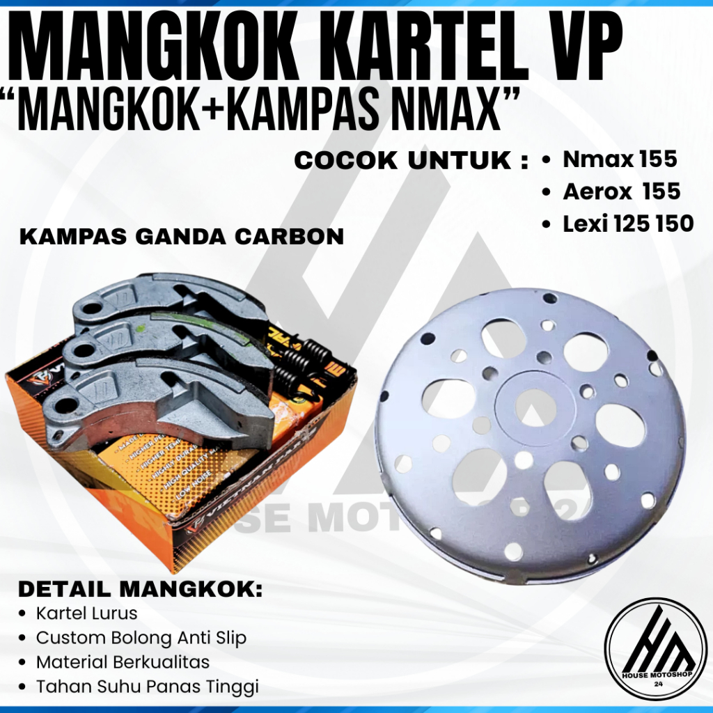 Mangkok Kampas Ganda NMAX AEROX LEXI Pulley Rumah Roller - AEROX 155 mangkok kampas ganda racing cus