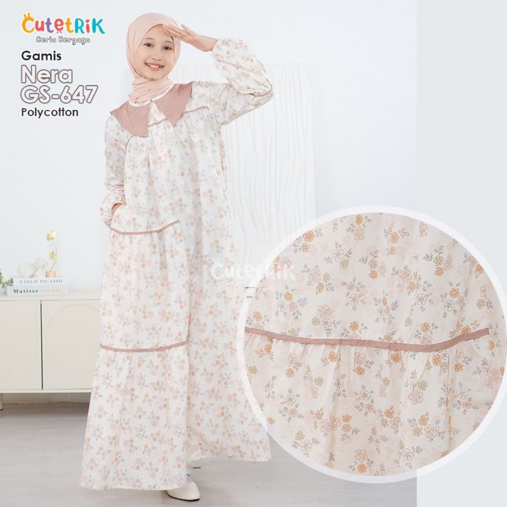 SALE CUTETRIK GAMIS ANAK PEREMPUAN DEWASA ANAK TANGGUNG MODEL KOREAN STYLE NERA NEVA KIMIRA TERBARU 