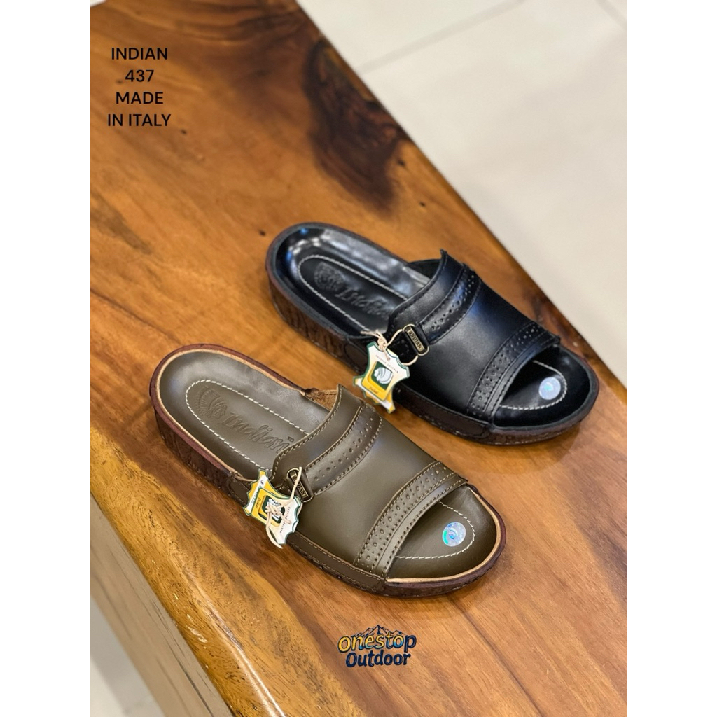 Sandal Indian 437 Made In Italy Original - Sandal Kulit Indian 437 Original - Sandal Kulit Asli Pria