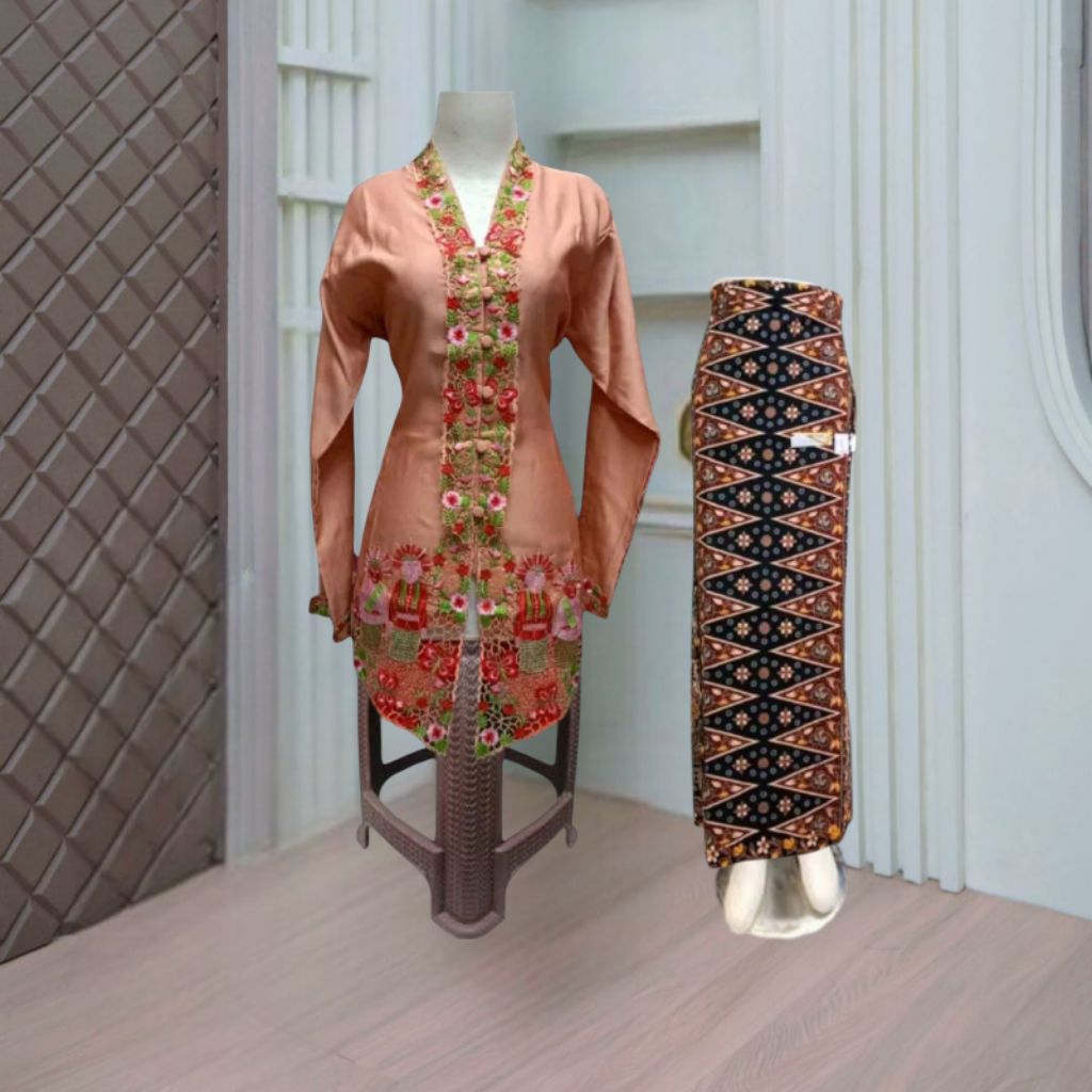GKTA - Setelan Kebaya Betawi - Setelan Kebaya None - Kebaya Ondel-ondel Lengan Panjang - Grosir_keba