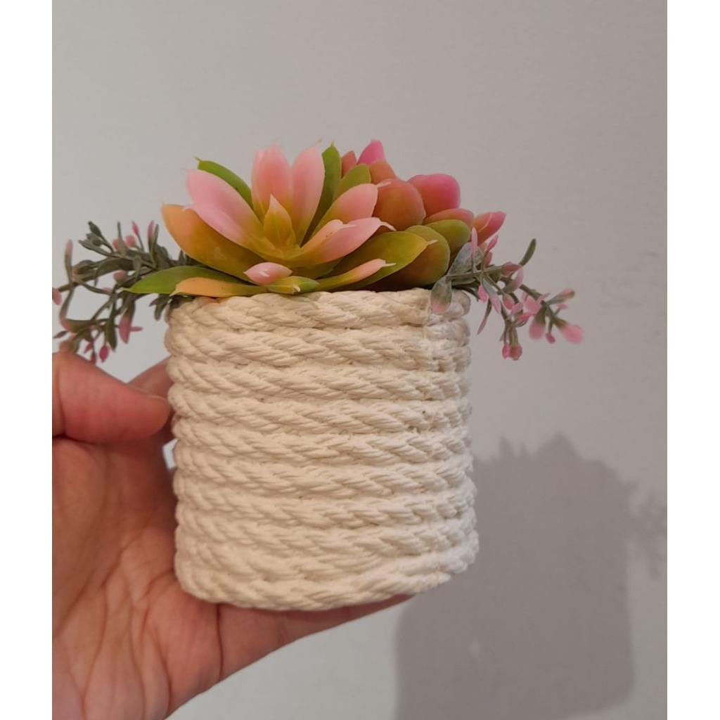 weaving pot plant/pajangan meja tamu/ tanaman hias