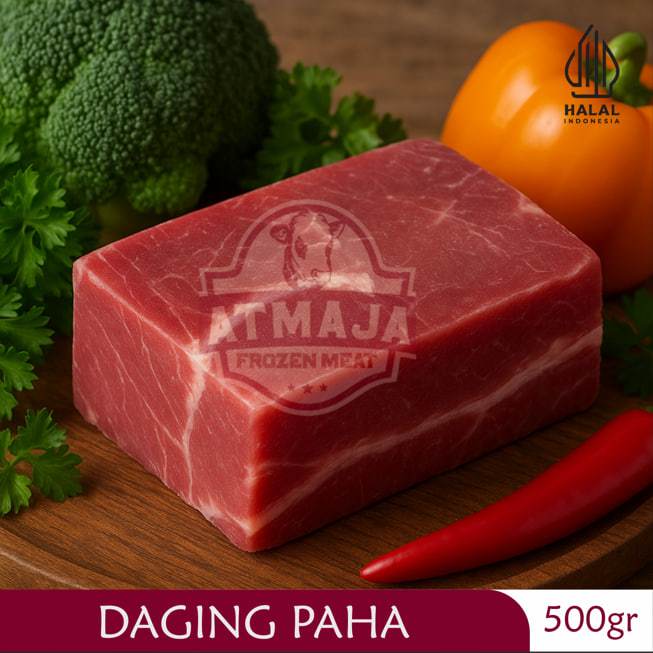 

(ATMAJA) PAHA SAPI PILIHAN DAGING SERBAGUNA 500GR UNTUK MASAKAN RUMAHAN