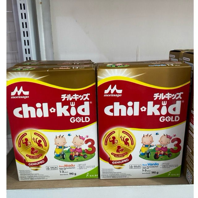 

Morinaga Chil Kid Gold 190g Madu / Vanila Susu Formula Pertumbuhan Anak Usia 1-3 Tahun