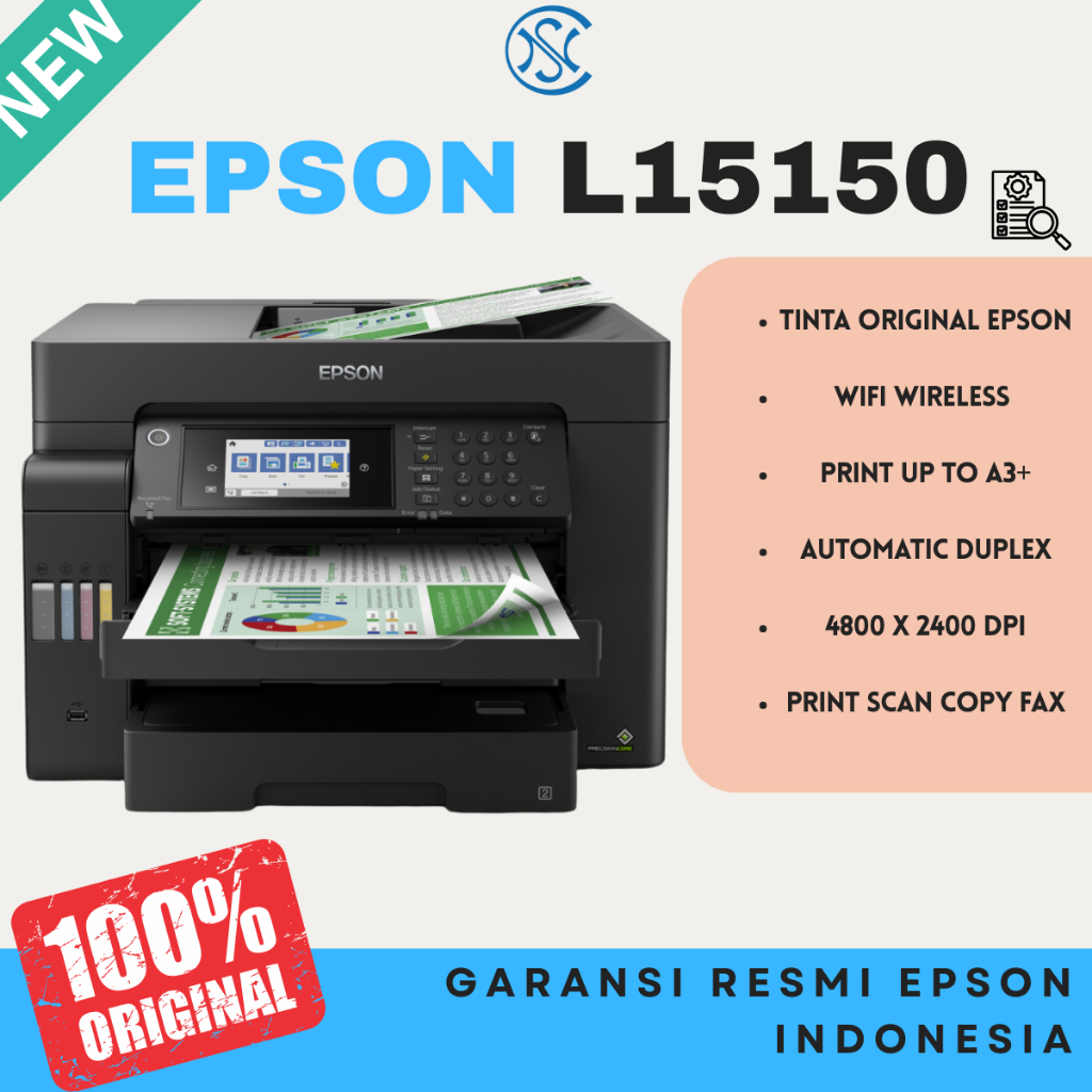 PRINTER EPSON L15150 A3+ WIFI DUPLEX PRINT SCAN COPY ADF