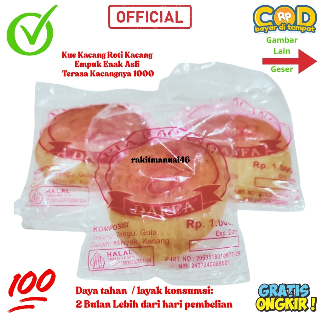 

Roti Kacang | Kue Kacang Enak Premium Homemade Murah 1000