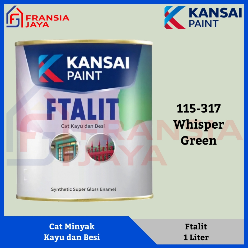 Ftalit 1 Kg KF 317 Whisper Green Kansai Cat Minyak Besi dan Kayu