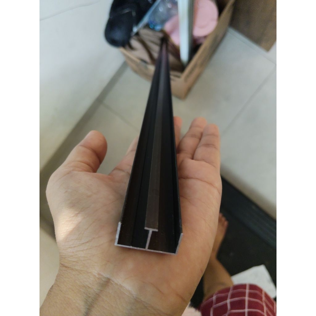 [ 1 Meter ] Lis Rel Sleding 2 Jalur Aluminium Kolong Dapur Rell