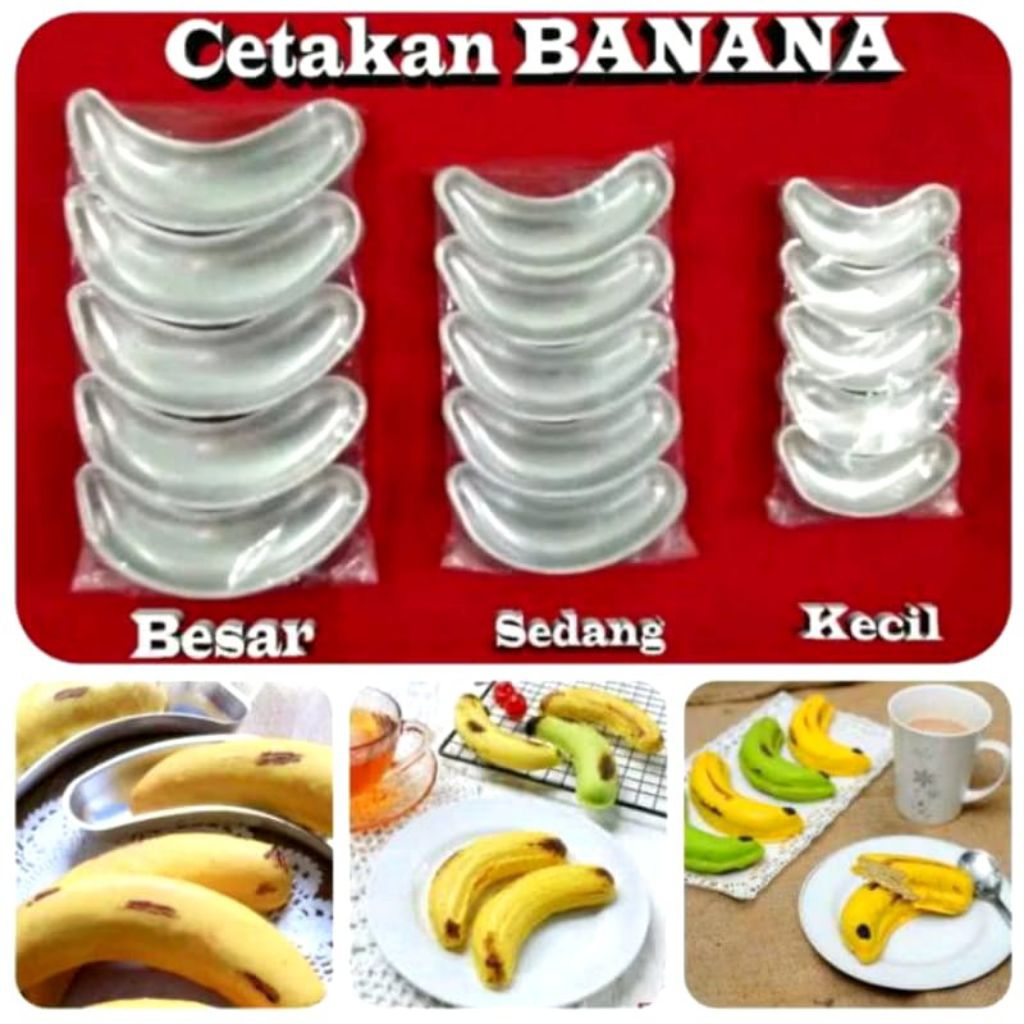 Cetakan Pisang Crispy 10pcs / Cetakan Banana Milk Crispy / Banana Cake